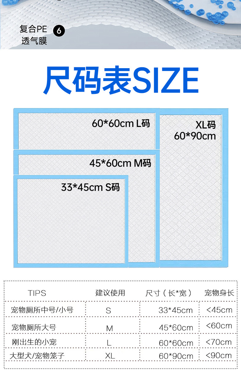 宠物尿垫大量批发加厚除臭狗狗尿垫宠物尿片一次性吸水垫尿不湿详情10