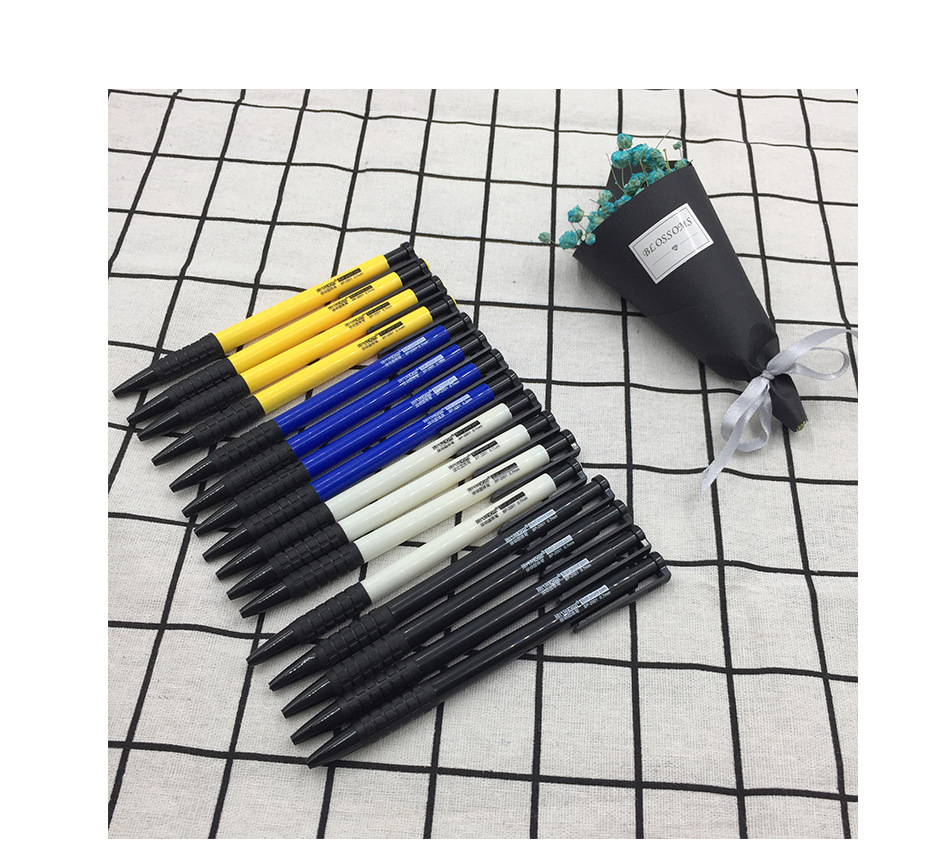 Factory direct sales of modern beauty office stationery, student supplies, plastic press ballpoint pens, gel pens, ballpoint pens, blue pic 6