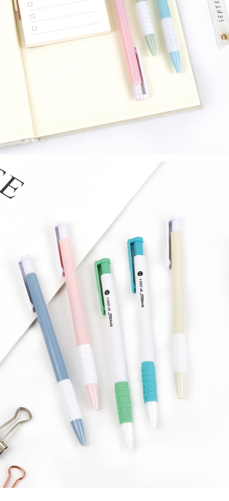 Modern Beauty 2009 Press Ballpoint Pen Cartoon Multi-color Pen Barrel ins Fresh and Colorful Planner Pen Direct supply from the manufacturer pic 8