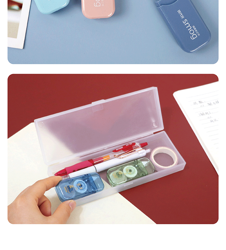 Modern Beauty directly supplies 6 sets of smoked color retro-style transparent correction tape, cute and girlish style affordable correction tape pic 8