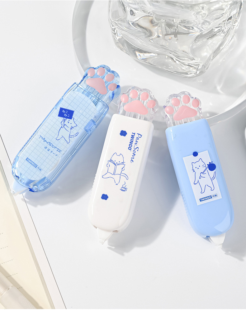 Tian Gao Factory wholesale press correction tape, pen-shaped correction tape, cute cat paw portable correction tape, high appearance level for students pic 11