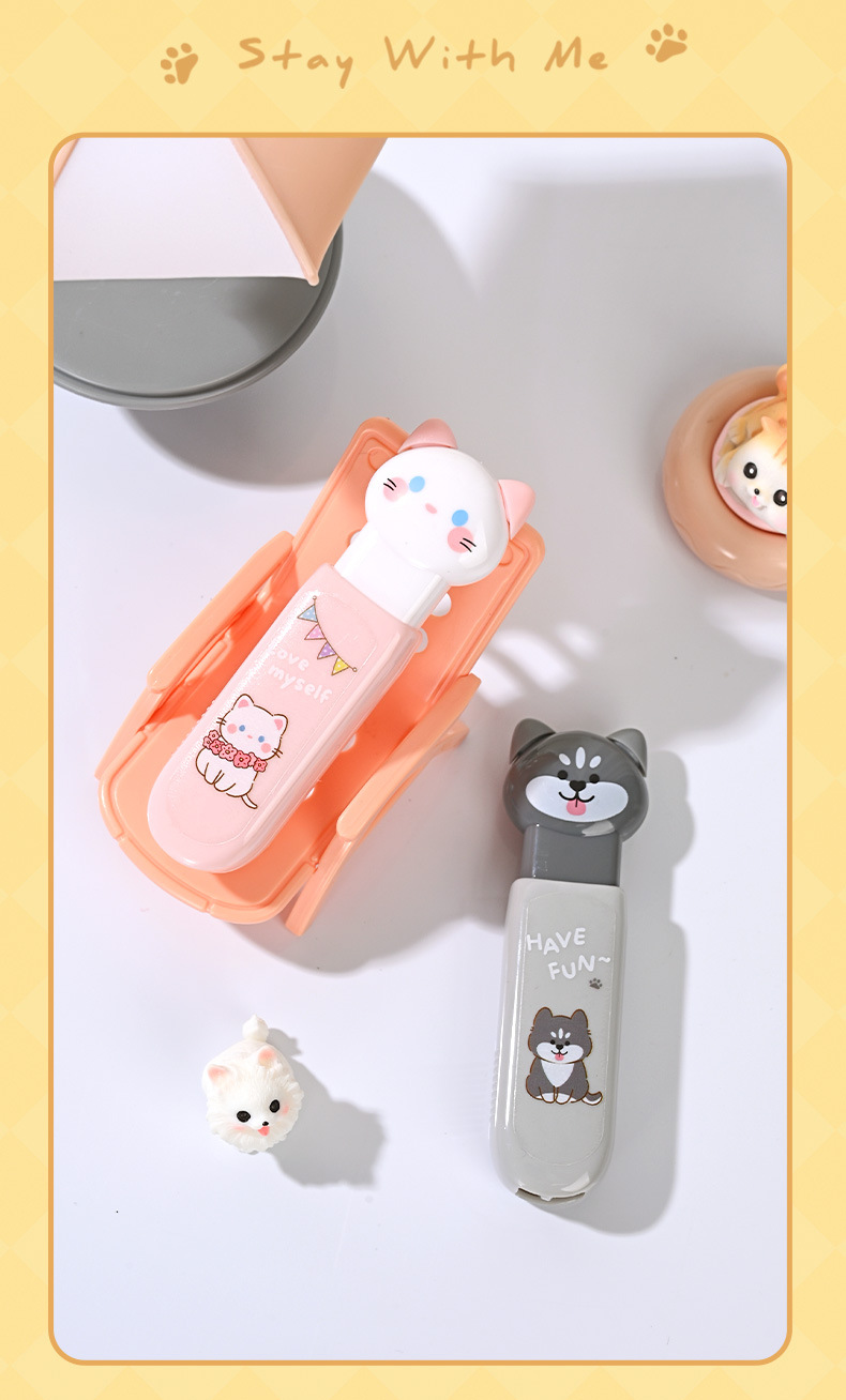 天高厂家批发高颜值修正带可爱毛球按动涂改带改错带学生详情10