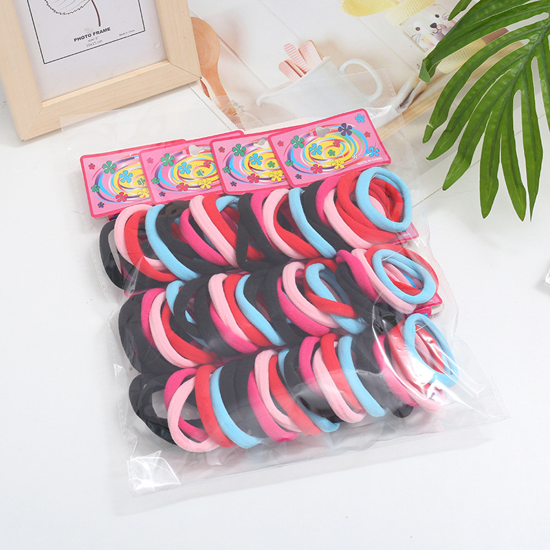Wholesale of 72 large towel loops for cross-border trade, hair accessories in card bags, high-elasticity rubber bands, hair ties, and Korean hair ties pic 6