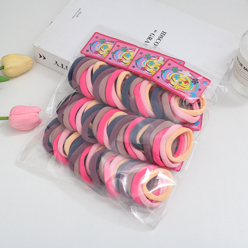 Wholesale of 72 large towel loops for cross-border trade, hair accessories in card bags, high-elasticity rubber bands, hair ties, and Korean hair ties pic 26
