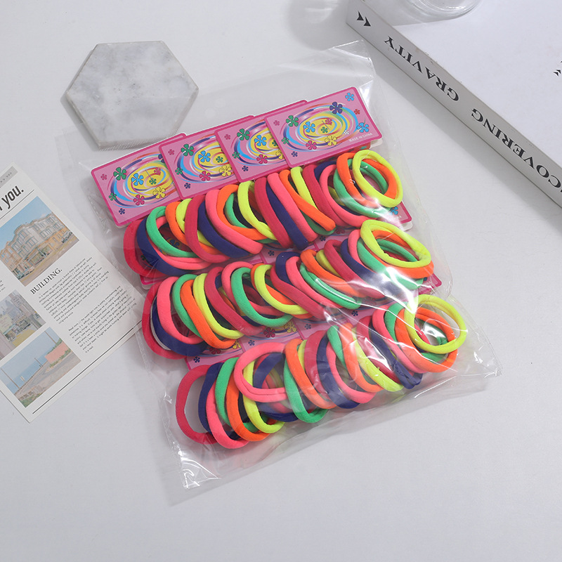 Wholesale of 72 large towel loops for cross-border trade, hair accessories in card bags, high-elasticity rubber bands, hair ties, and Korean hair ties pic 34
