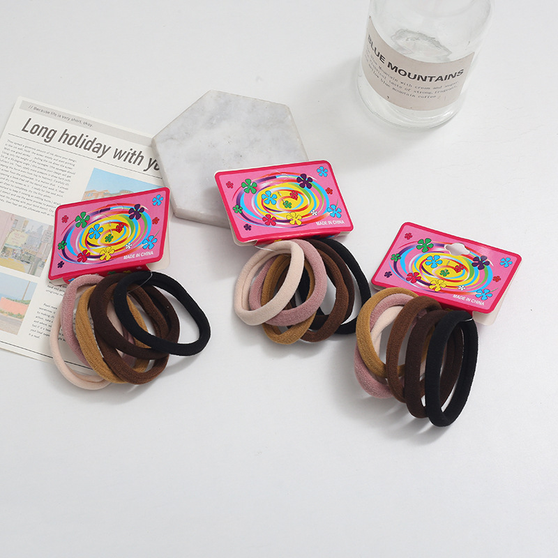 Wholesale of 72 large towel loops for cross-border trade, hair accessories in card bags, high-elasticity rubber bands, hair ties, and Korean hair ties pic 32