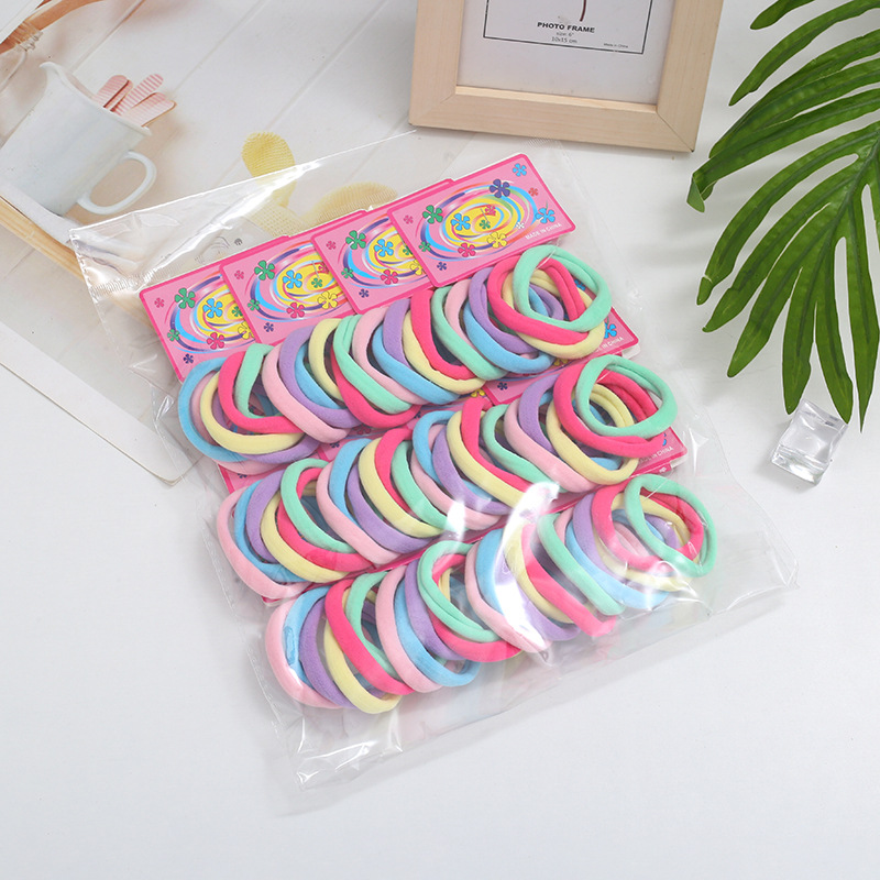 Wholesale of 72 large towel loops for cross-border trade, hair accessories in card bags, high-elasticity rubber bands, hair ties, and Korean hair ties pic 11