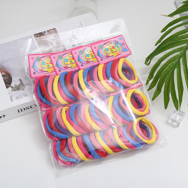 Wholesale of 72 large towel loops for cross-border trade, hair accessories in card bags, high-elasticity rubber bands, hair ties, and Korean hair ties pic 16