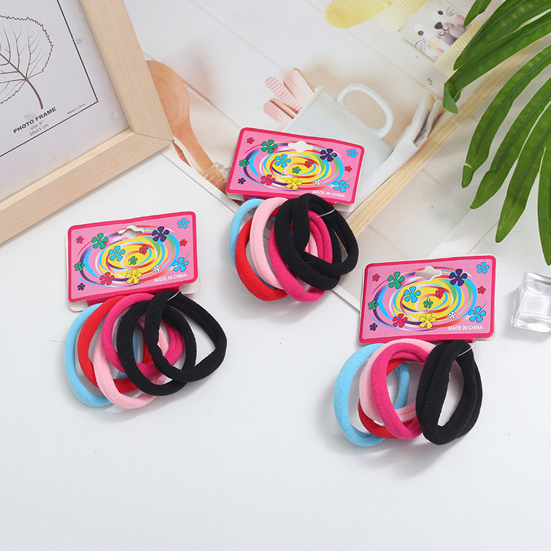 Wholesale of 72 large towel loops for cross-border trade, hair accessories in card bags, high-elasticity rubber bands, hair ties, and Korean hair ties pic 7