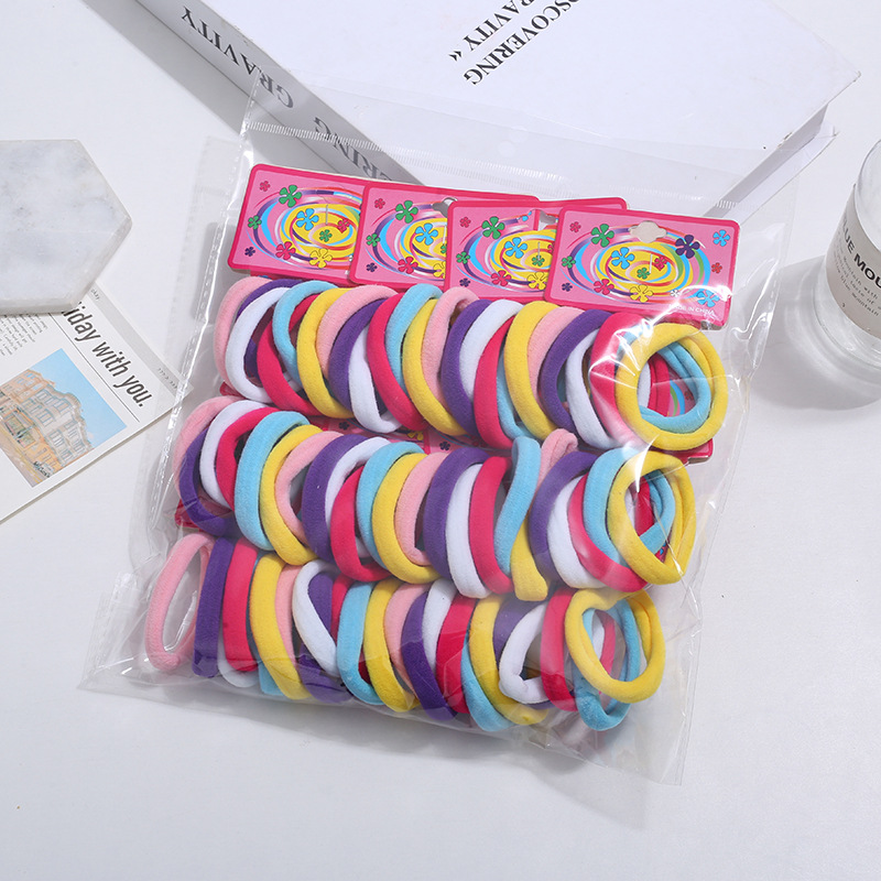 Wholesale of 72 large towel loops for cross-border trade, hair accessories in card bags, high-elasticity rubber bands, hair ties, and Korean hair ties pic 37