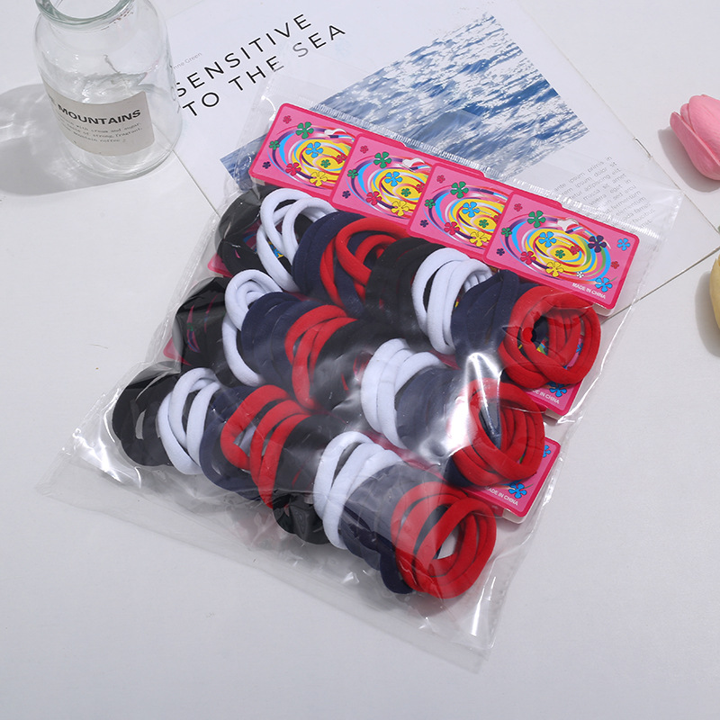 Wholesale of 72 large towel loops for cross-border trade, hair accessories in card bags, high-elasticity rubber bands, hair ties, and Korean hair ties pic 44