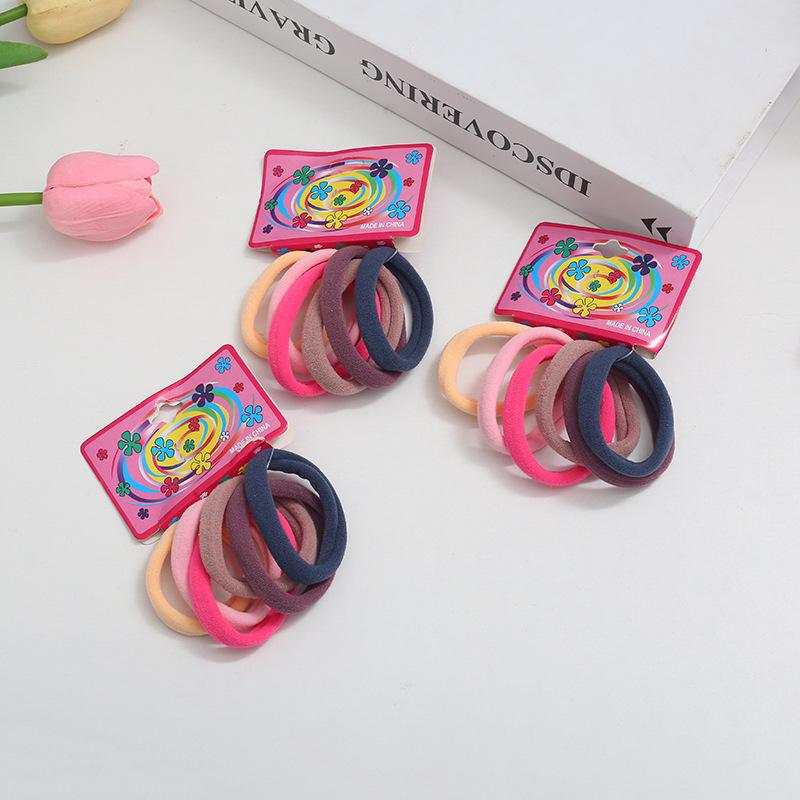 Wholesale of 72 large towel loops for cross-border trade, hair accessories in card bags, high-elasticity rubber bands, hair ties, and Korean hair ties pic 27
