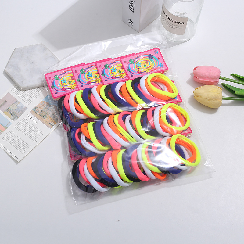 Wholesale of 72 large towel loops for cross-border trade, hair accessories in card bags, high-elasticity rubber bands, hair ties, and Korean hair ties pic 41