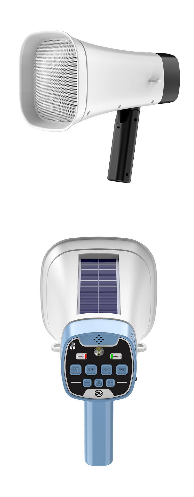 太阳能喊话器无线蓝牙户外录音喇叭叫卖器地摊多功能手持扩音器详情11