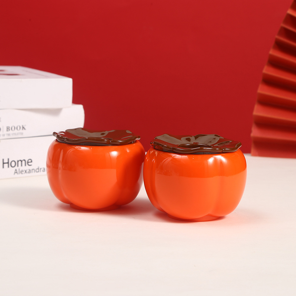 Factory wholesale imitation ceramic persimmon flower POTS, decorative vases, festive persimmon happiness POTS, new Chinese-style plastic flower POTS pic 4