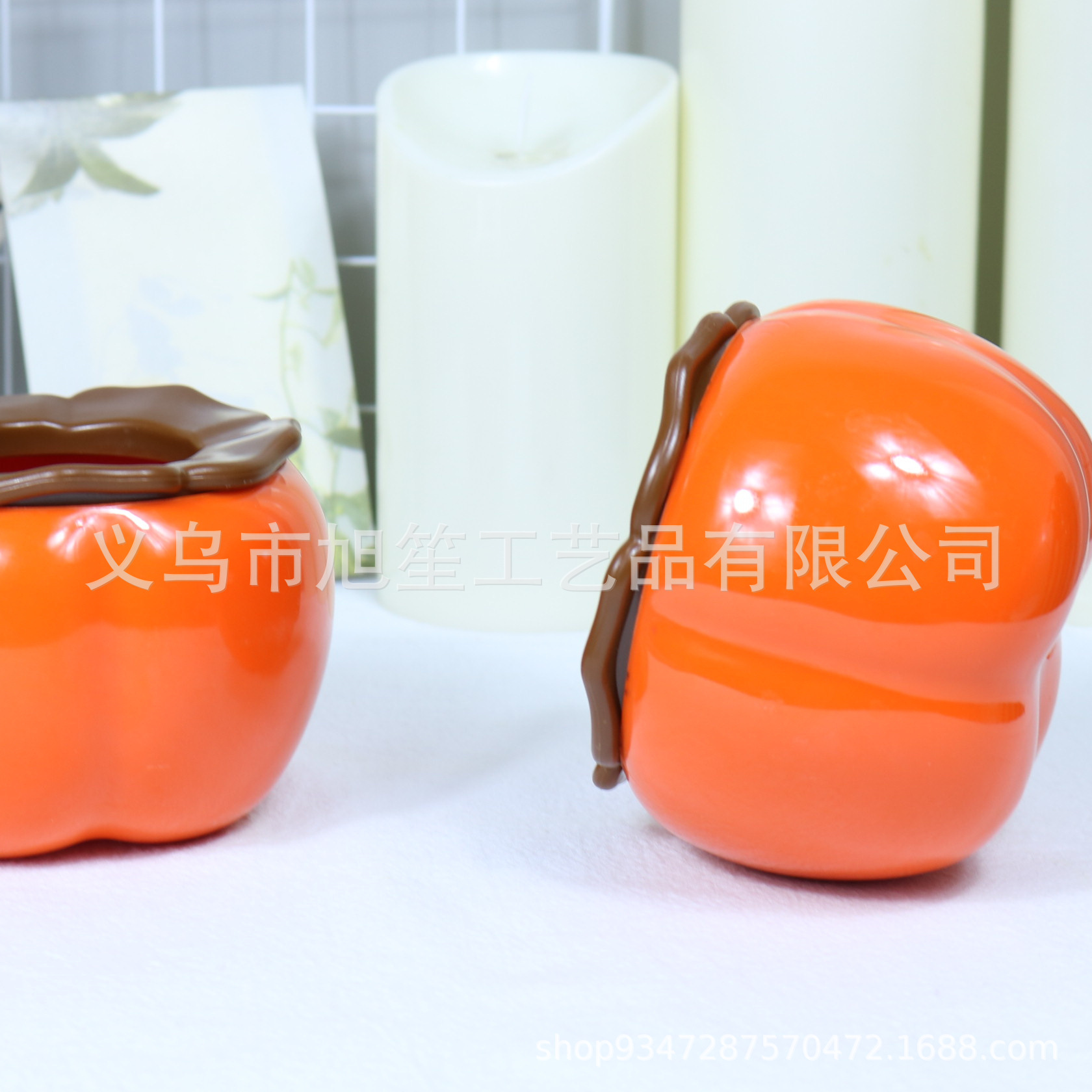 Factory wholesale imitation ceramic persimmon flower POTS, decorative vases, festive persimmon happiness POTS, new Chinese-style plastic flower POTS pic 13