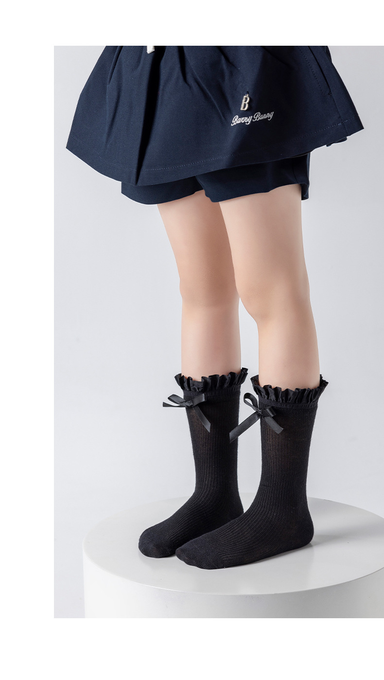 New sweet and cute lace lace-trimmed mid-calf socks with a bow design are in stock pic 17