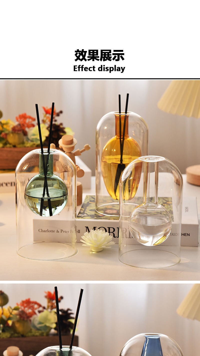无火香薰瓶子精油简约风藤条高级香氛扩香器空瓶玻璃摆件家用室内详情3