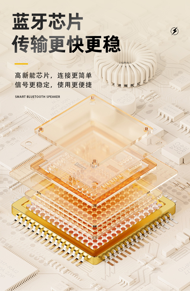 跨境热销新款蓝牙音响脉动炫彩灯户外便携插卡无线电脑家用音响详情4