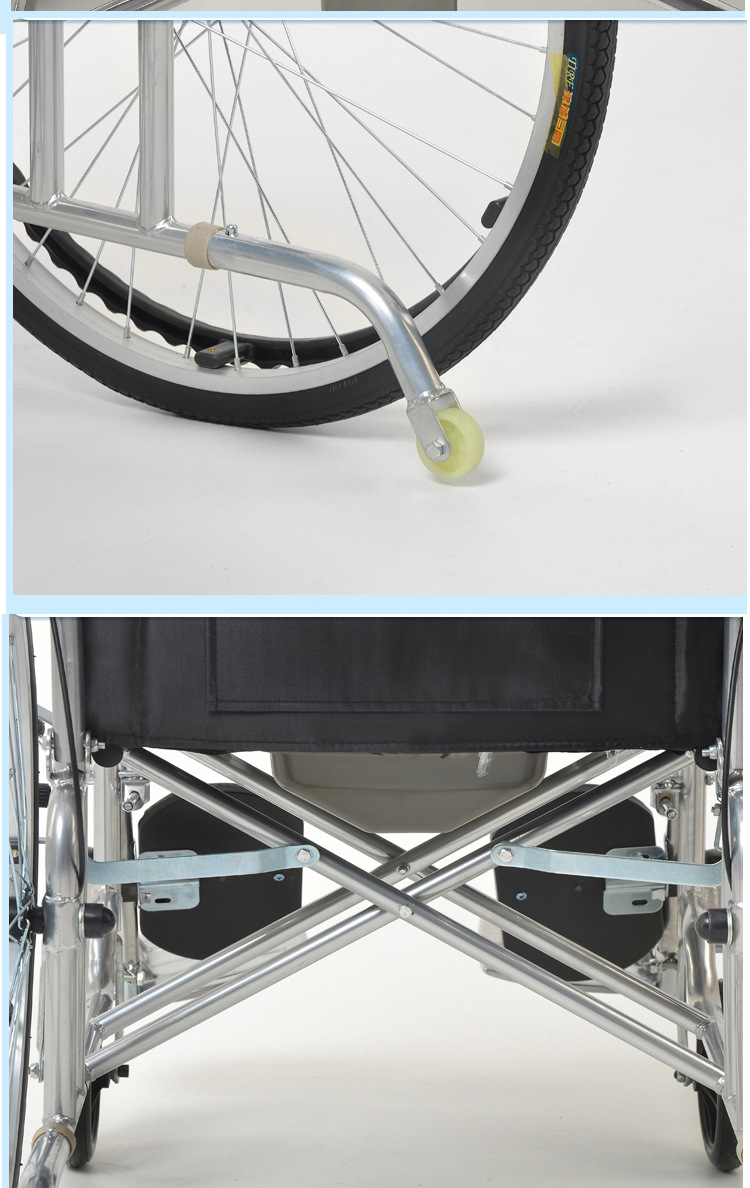 Semi-reclining and fully reclining wheelchairs, folding and lightweight with seats, convenient for elderly and disabled care, disabled vehicles, and mobility scooters pic 8