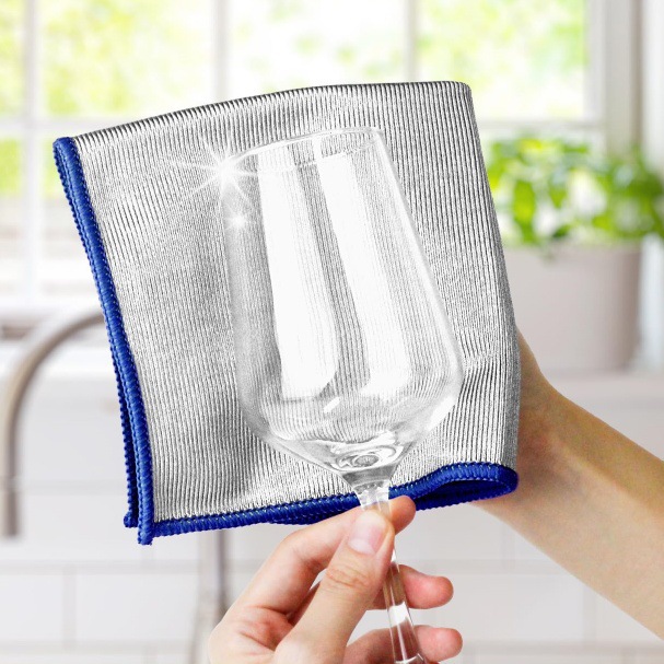 Wholesale of ultra-fine fiber glass cleaning cloths, mirror glasses cloths, water-wiping cloths, and dishwashing cloths in stock from the manufacturer pic 5
