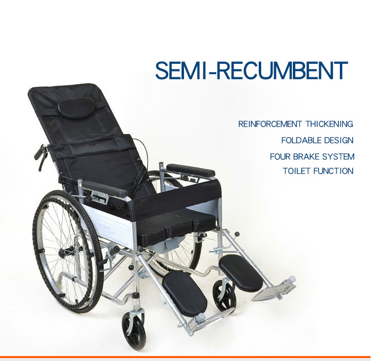 Semi-reclining and fully reclining wheelchairs, folding and lightweight with seats, convenient for elderly and disabled care, disabled vehicles, and mobility scooters pic 2