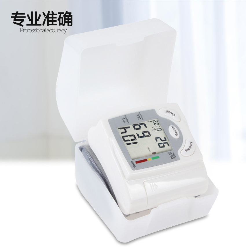 Export wrist blood pressure monitor, home high and low pressure heart rate measurement portable blood pressure monitor, English cross-border blood pressure instrument pic 6