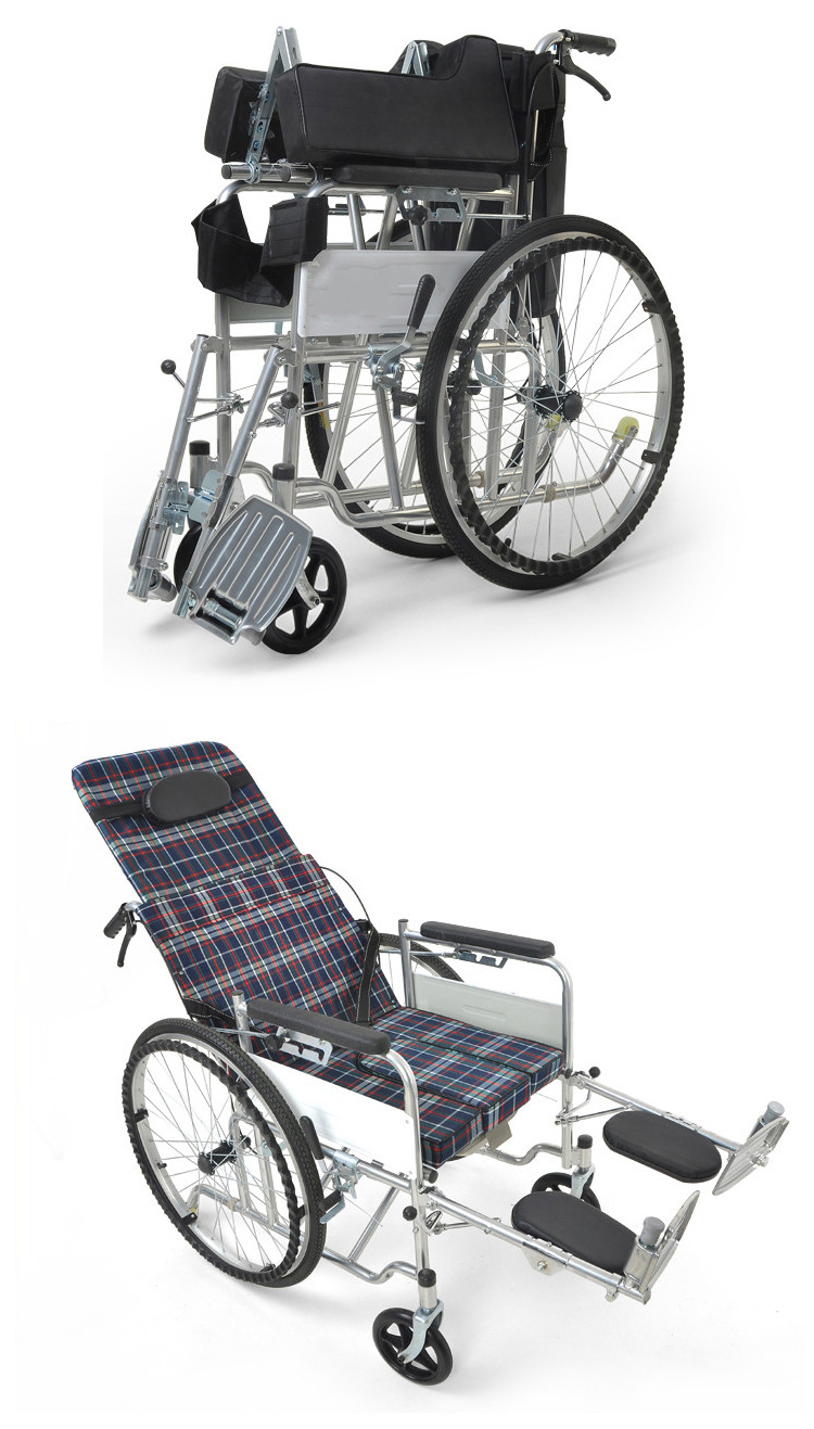 Semi-reclining and fully reclining wheelchairs, folding and lightweight with seats, convenient for elderly and disabled care, disabled vehicles, and mobility scooters pic 12