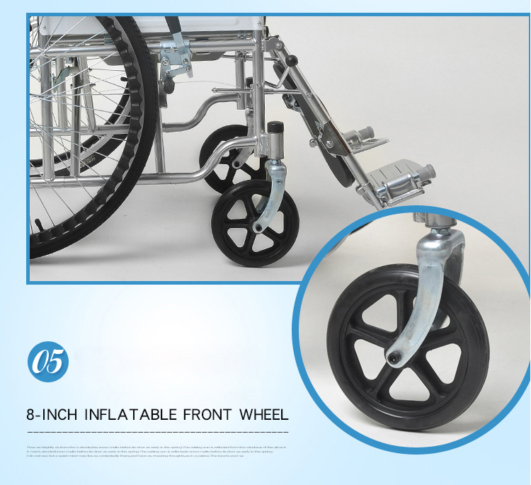 Semi-reclining and fully reclining wheelchairs, folding and lightweight with seats, convenient for elderly and disabled care, disabled vehicles, and mobility scooters pic 18