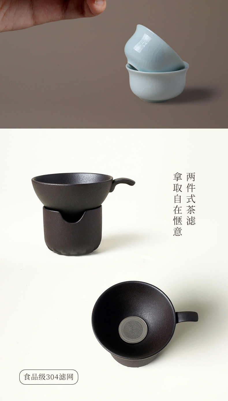 Lu Bao Ceramic New Year Tea Set Gift Box Set, purple clay pottery coat, for leaders, elders, and clients to brew tea together with the tide pic 7