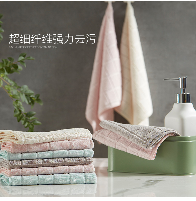 Superfine fiber warp knitted checkered cloth, large checkered cloth, cleaning cloth that does not shed fibers, thickened absorbent waffle checkered kitchen cloth pic 5