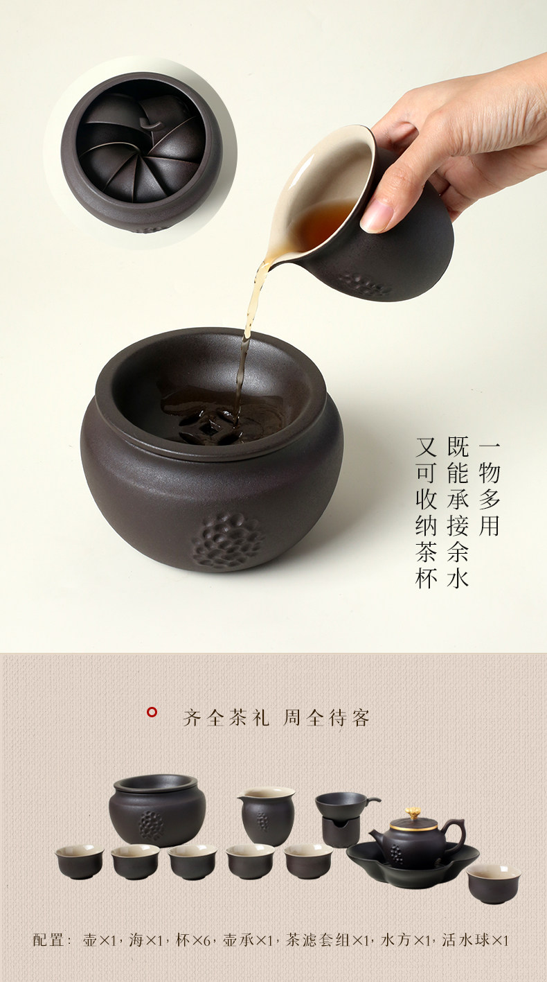 Lu Bao Ceramic New Year Tea Set Gift Box Set, purple clay pottery coat, for leaders, elders, and clients to brew tea together with the tide pic 10