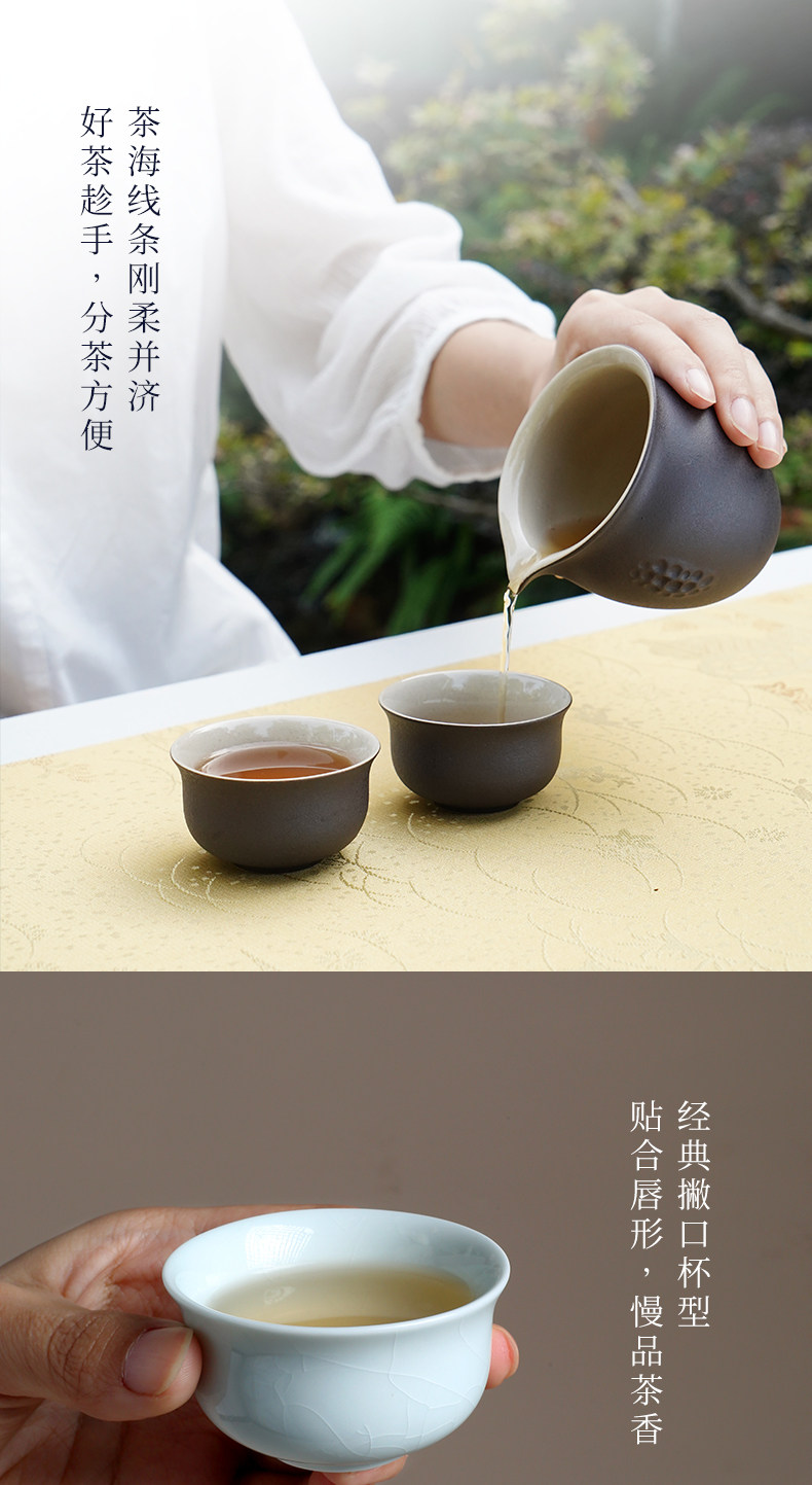 Lu Bao Ceramic New Year Tea Set Gift Box Set, purple clay pottery coat, for leaders, elders, and clients to brew tea together with the tide pic 6