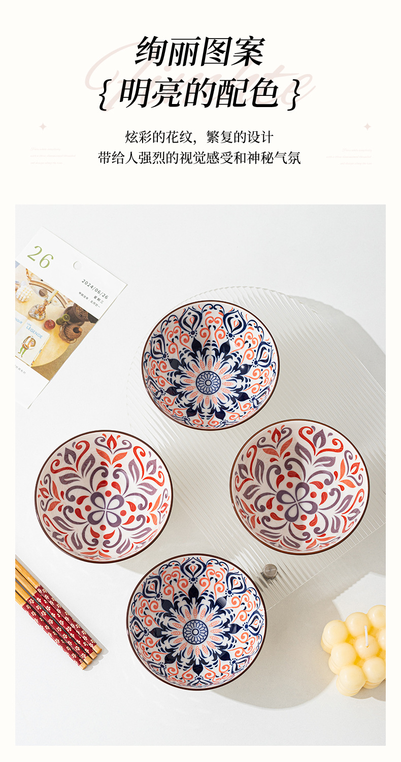 Ceramic gift tableware set, bowl set, bowl set, chopsticks set, gift box, four bowls and four chopsticks, opening event gifts pic 10