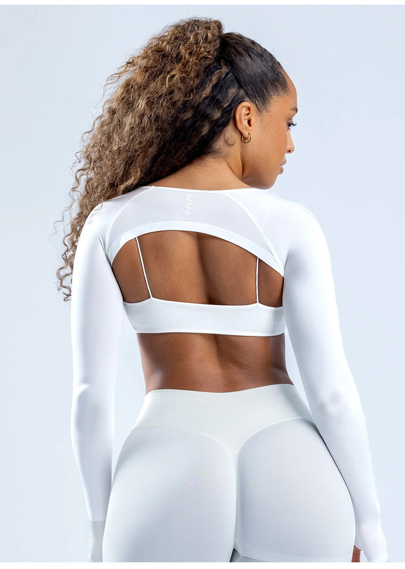 裸感外搭拇指洞运动坎肩长袖披肩瑜伽服女跑步运动健身上衣罩衫详情19