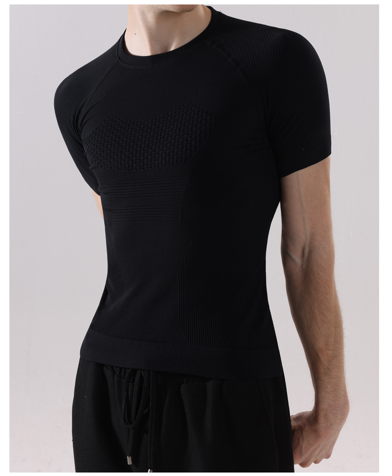 男士专业健身服短袖运动T恤夏季跑步训练速干压缩紧身户外上衣详情27