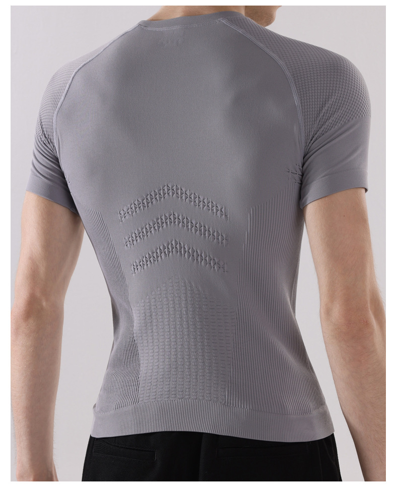 男士专业健身服短袖运动T恤夏季跑步训练速干压缩紧身户外上衣详情25