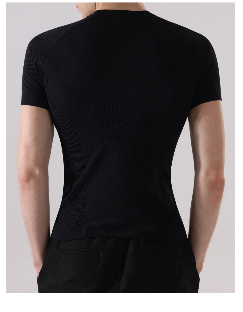 男士专业健身服短袖运动T恤夏季跑步训练速干压缩紧身户外上衣详情30