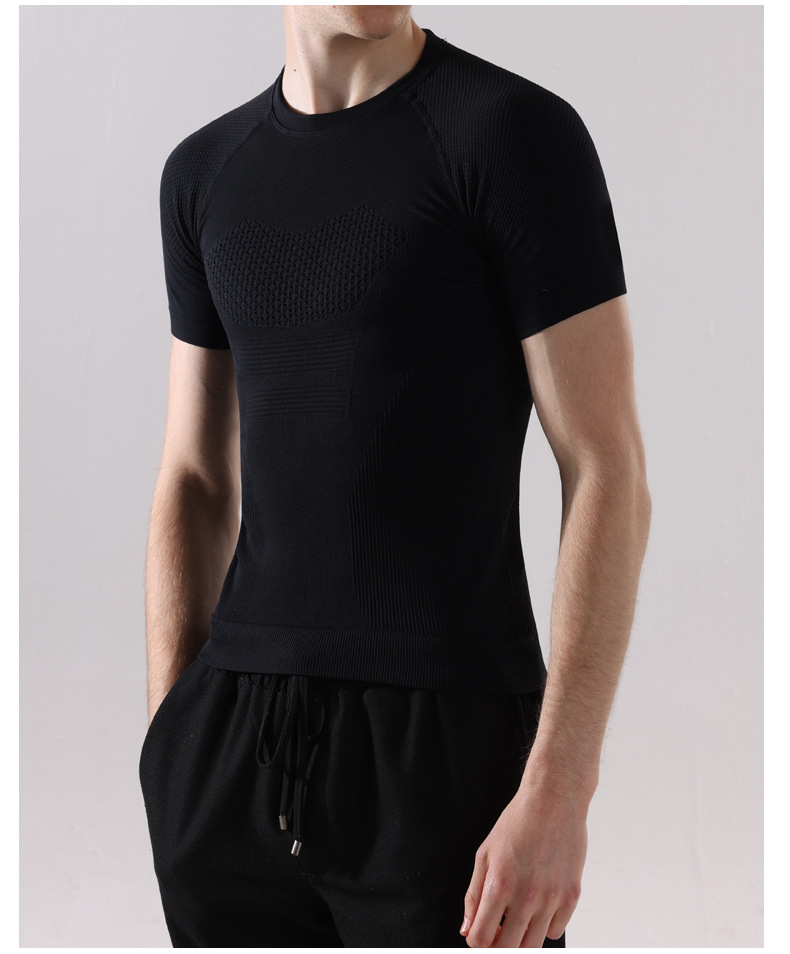 男士专业健身服短袖运动T恤夏季跑步训练速干压缩紧身户外上衣详情28
