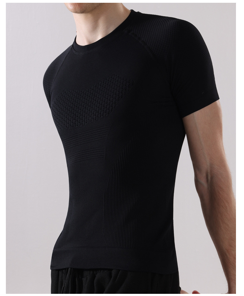 男士专业健身服短袖运动T恤夏季跑步训练速干压缩紧身户外上衣详情29