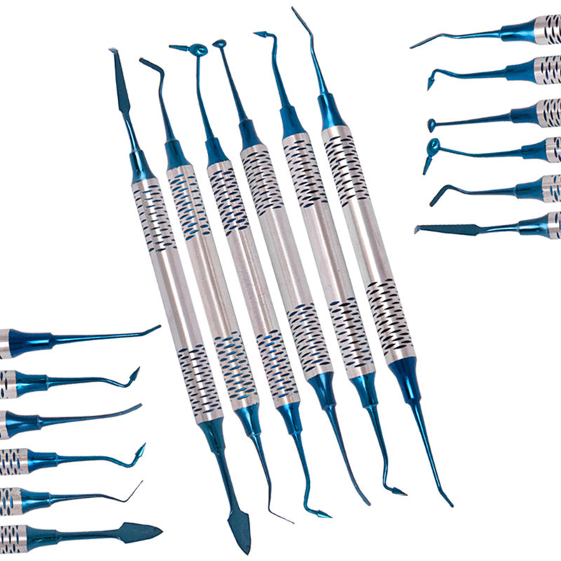 A 6-piece set of dental resin fillers for export, medical oral combination tools, dental teeth restoration tools pic 2