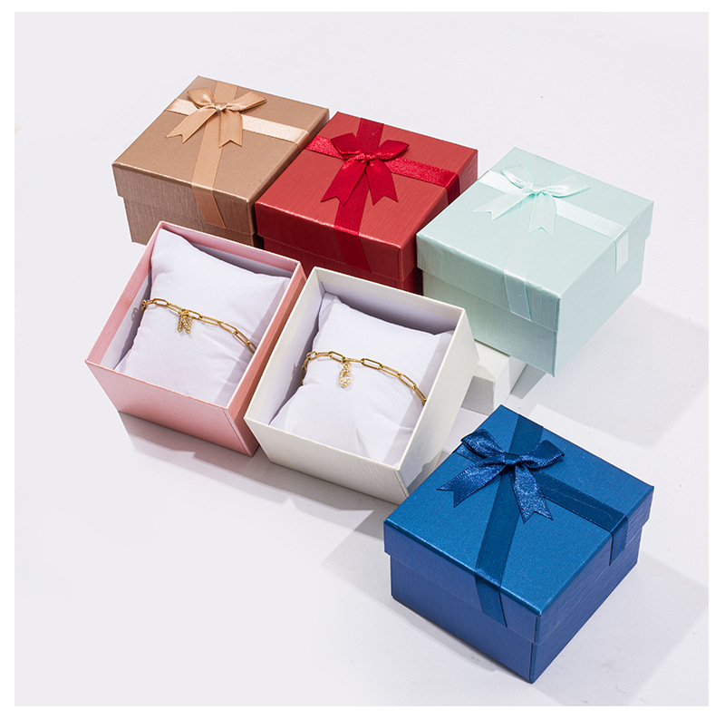 Customized jewelry packaging boxes, bow necklaces, jewelry boxes, simple pendants, embossed and pasted boxes, wholesale accessories pic 12