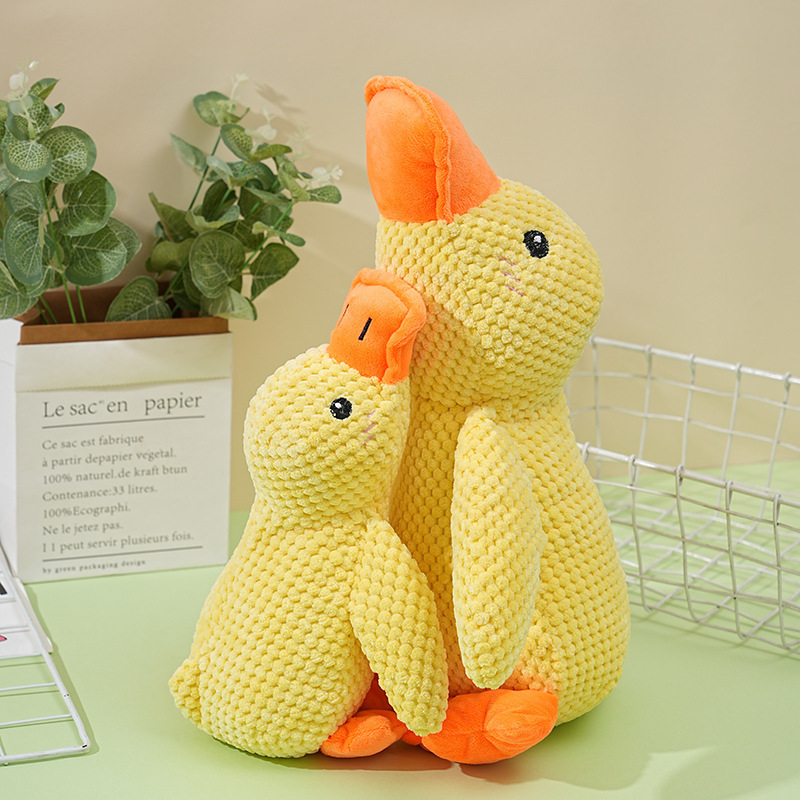 In stock, there are dog toys in stock, such as plush sleeping duck toys, which are tough to chew, can make sounds to relieve boredom, and small and medium-sized dog pet sound toys pic 13