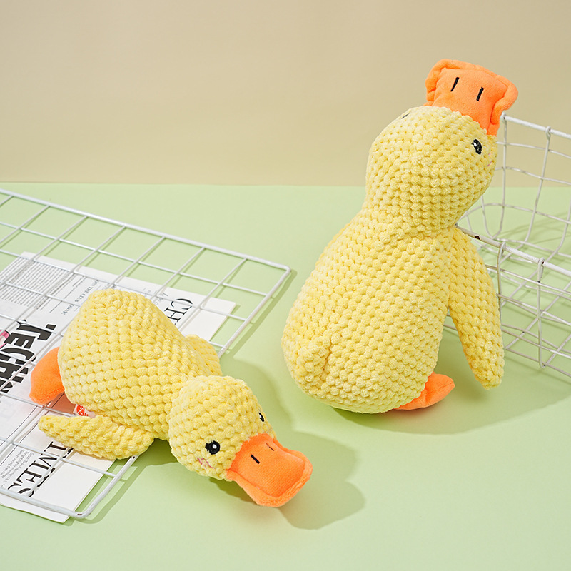 In stock, there are dog toys in stock, such as plush sleeping duck toys, which are tough to chew, can make sounds to relieve boredom, and small and medium-sized dog pet sound toys pic 10