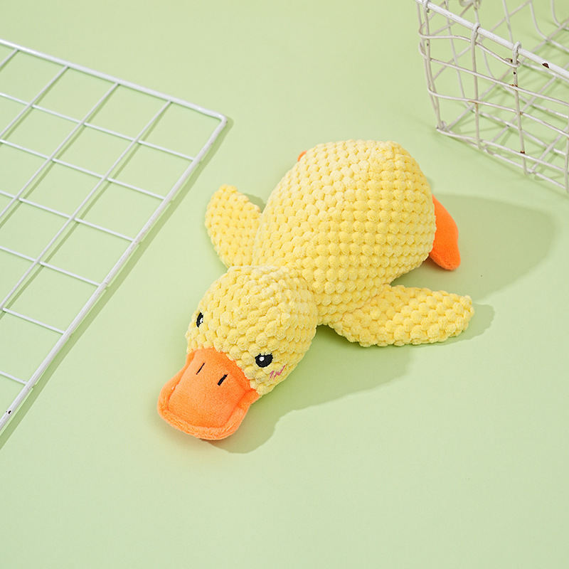 In stock, there are dog toys in stock, such as plush sleeping duck toys, which are tough to chew, can make sounds to relieve boredom, and small and medium-sized dog pet sound toys pic 7