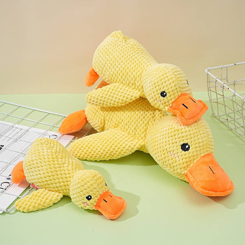 In stock, there are dog toys in stock, such as plush sleeping duck toys, which are tough to chew, can make sounds to relieve boredom, and small and medium-sized dog pet sound toys pic 9