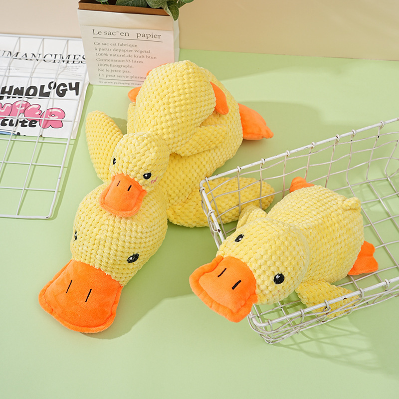 In stock, there are dog toys in stock, such as plush sleeping duck toys, which are tough to chew, can make sounds to relieve boredom, and small and medium-sized dog pet sound toys pic 8