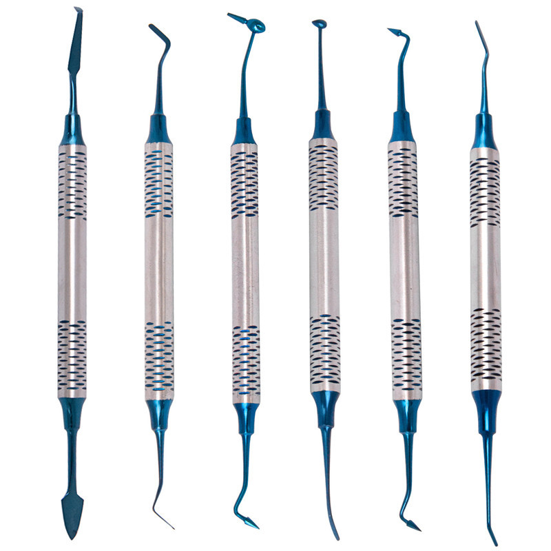 A 6-piece set of dental resin fillers for export, medical oral combination tools, dental teeth restoration tools pic 4