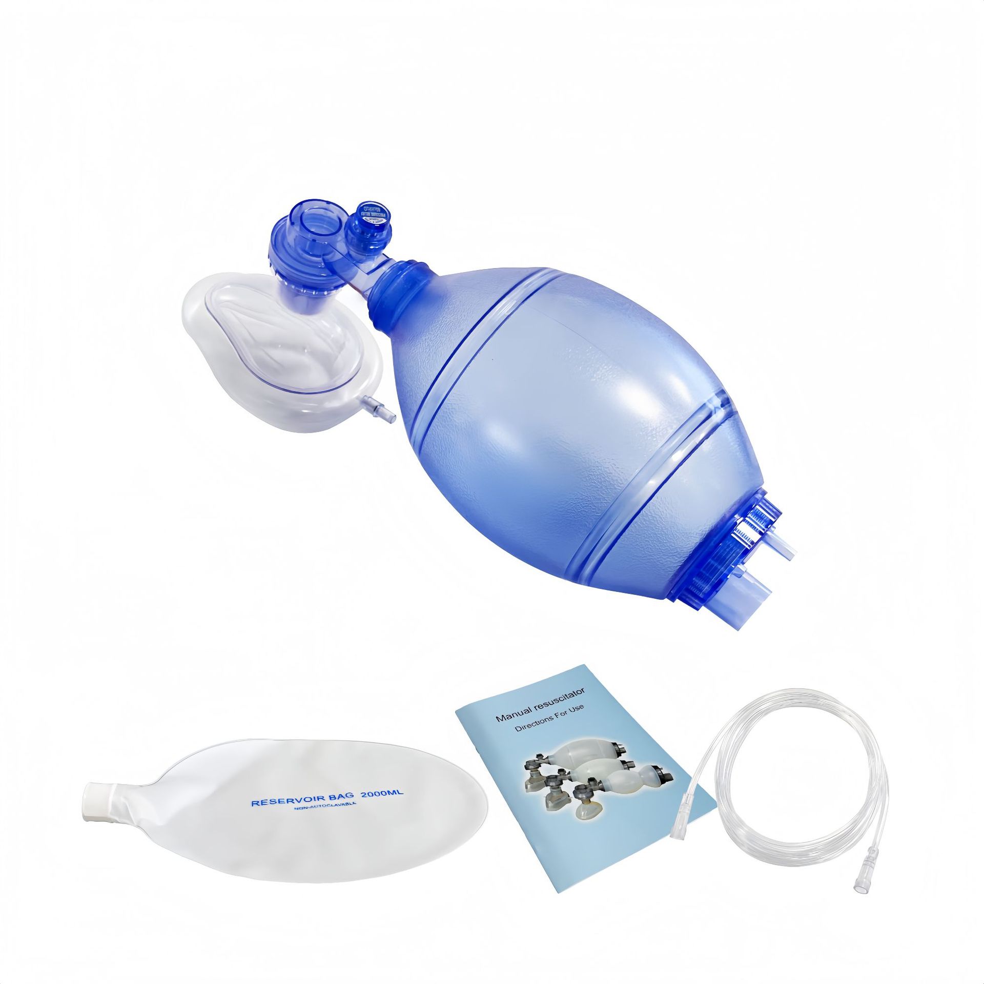 PVC simple respirator, artificial respiration resuscitation airbag, manual Resuscitator, color box packaging for export pic 5