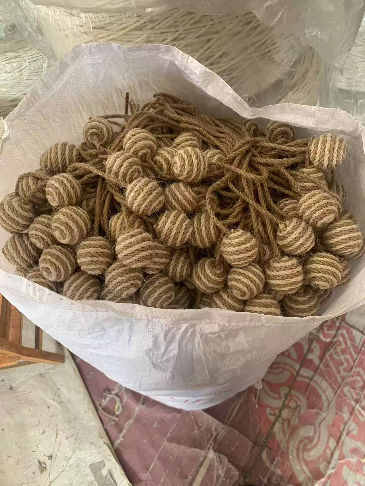 跨境新品 麻绳绕球、棉绳绕球 商场店铺装饰装扮宠物用品配件详情3